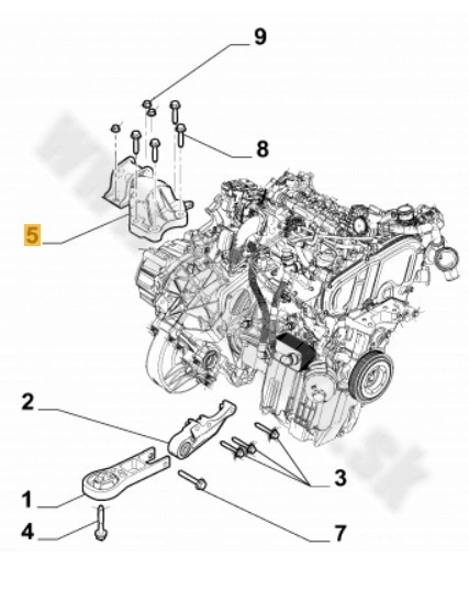 Silentblok motora av DUCATO 2,2JTD 2021-