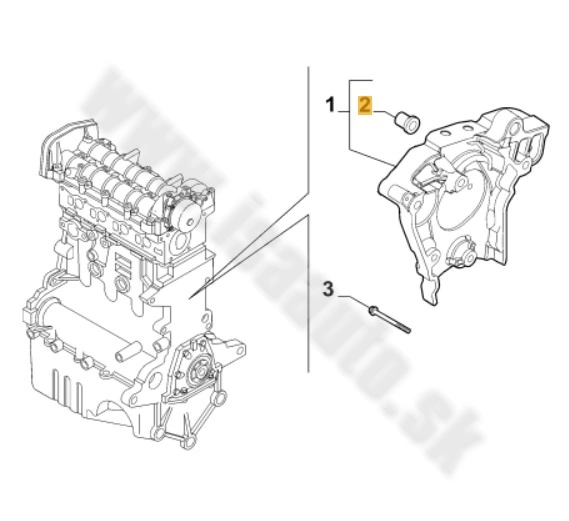 Pzdro driaka motora DUCATO 2,2JTD 2021-