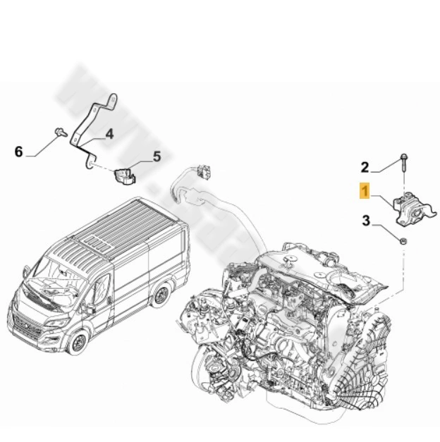 Silentblok motora prav DUCATO 2,2JTD 2021-