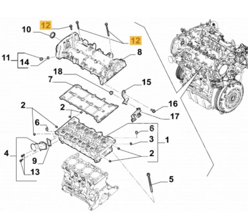 Skrutka veka ventilov M8x125 (2) DUCATO 2,2JTD 2021-